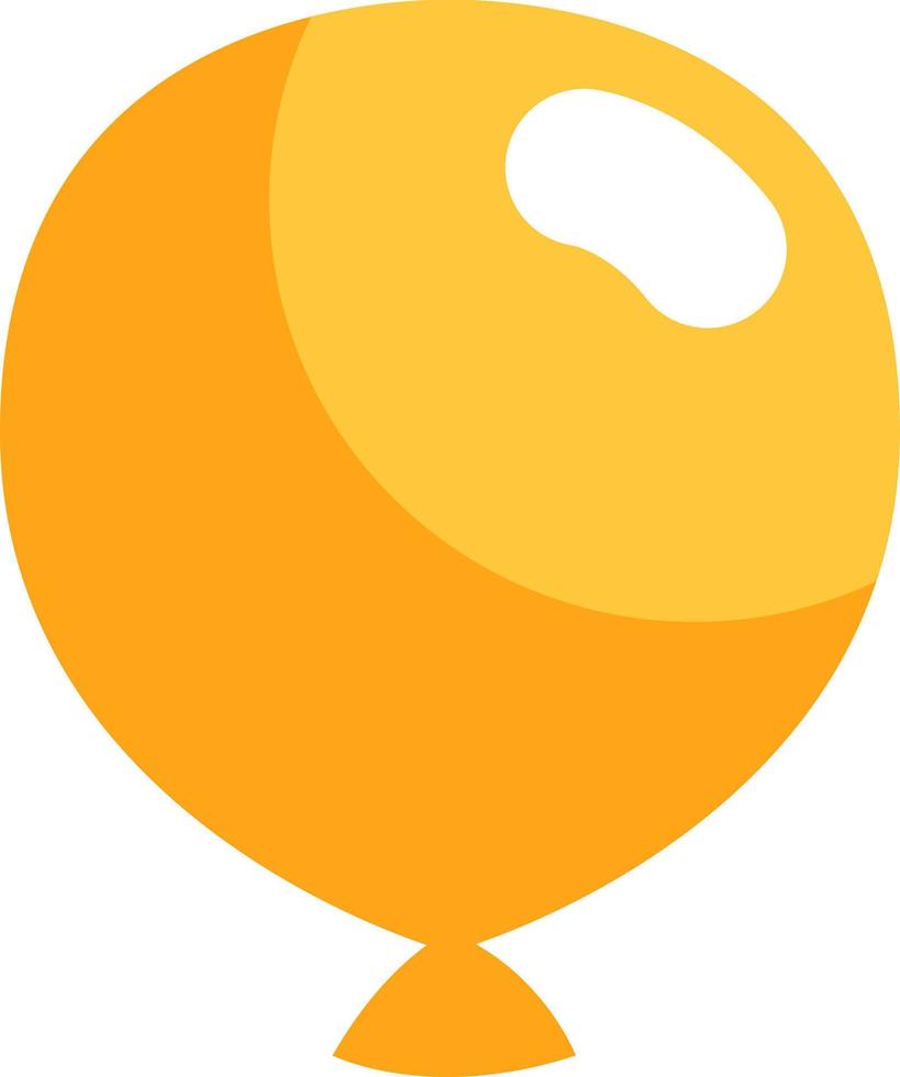 Yellow balloon, illustration, vector on a white background.