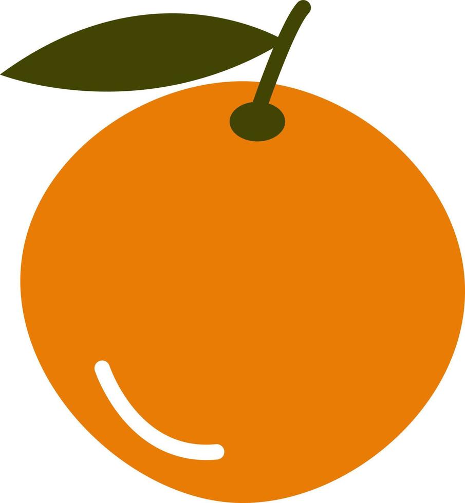 naranja la fruta, ilustración, vector, sobre un fondo blanco. vector