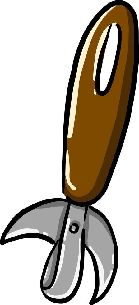 Bottle opener, illustration, vector on white background