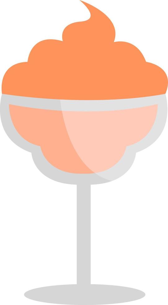 Orange coctail, illustration, on a white background. vector
