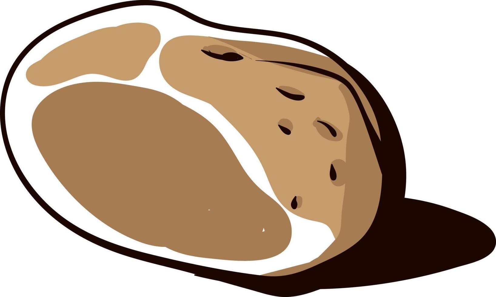 Potato drawing, illustration, vector on white background.