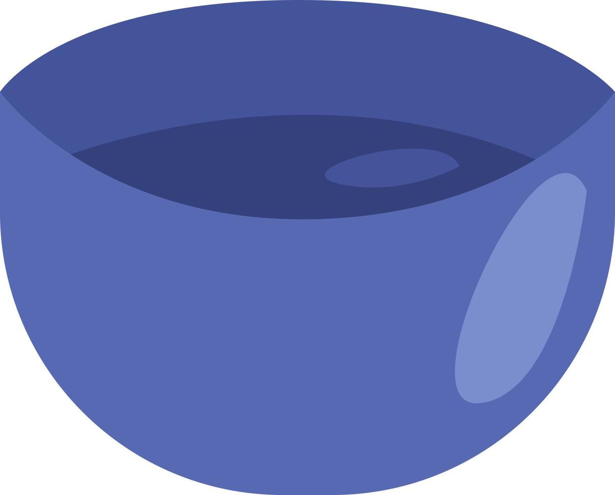 sopa azul, ilustración, vector sobre fondo blanco.