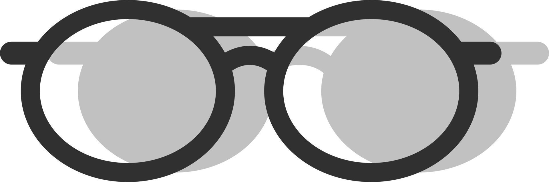Grey glasses, illustration, vector on white background.