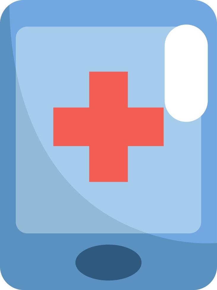 Health phone, illustration, vector on a white background.