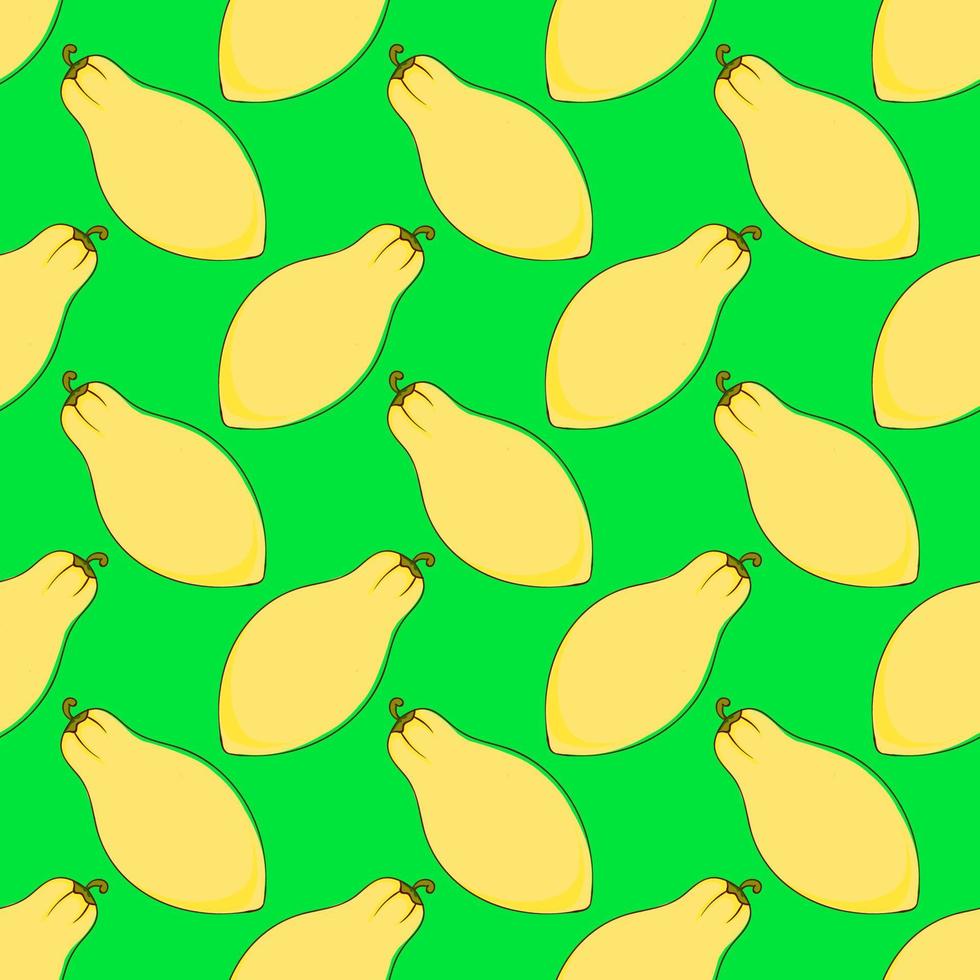 Papaya pattern, seamless pattern on green background. vector