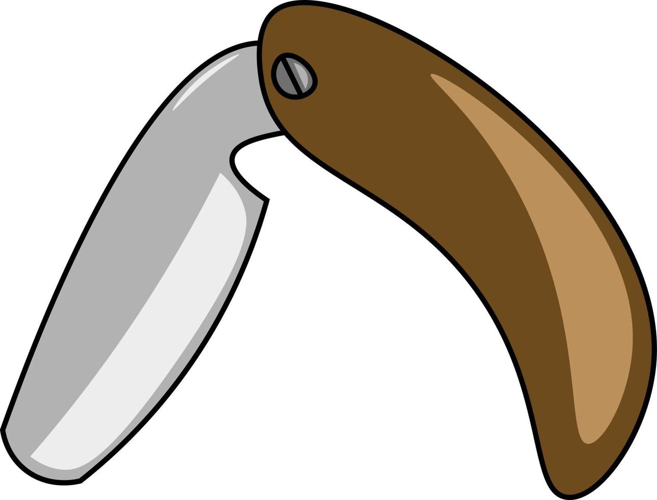 A small shaving knife, vector or color illustration.