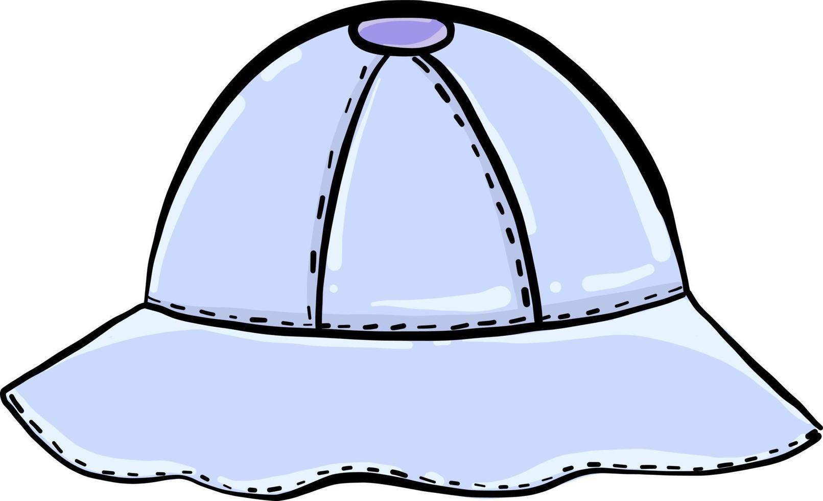 Blue hat, illustration, vector on white background