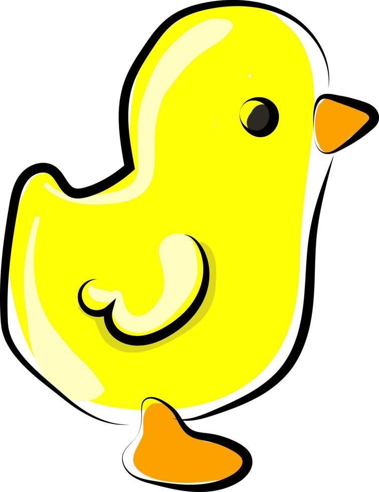 Yellow chick, illustration, vector on white background.