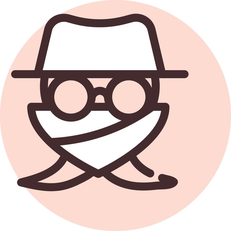 Suspect law, illustration, vector on a white background.