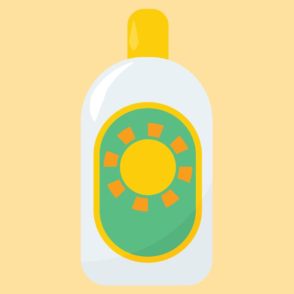 Sun cream, illustration, vector on white background.