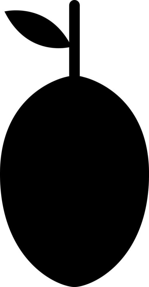 Black plum, illustration, vector on white background.