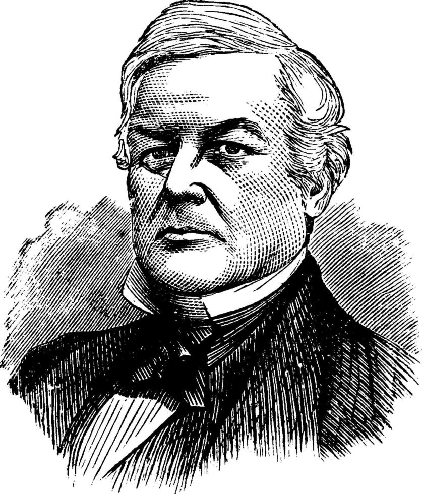 millard fillmore, ilustración de la vendimia vector