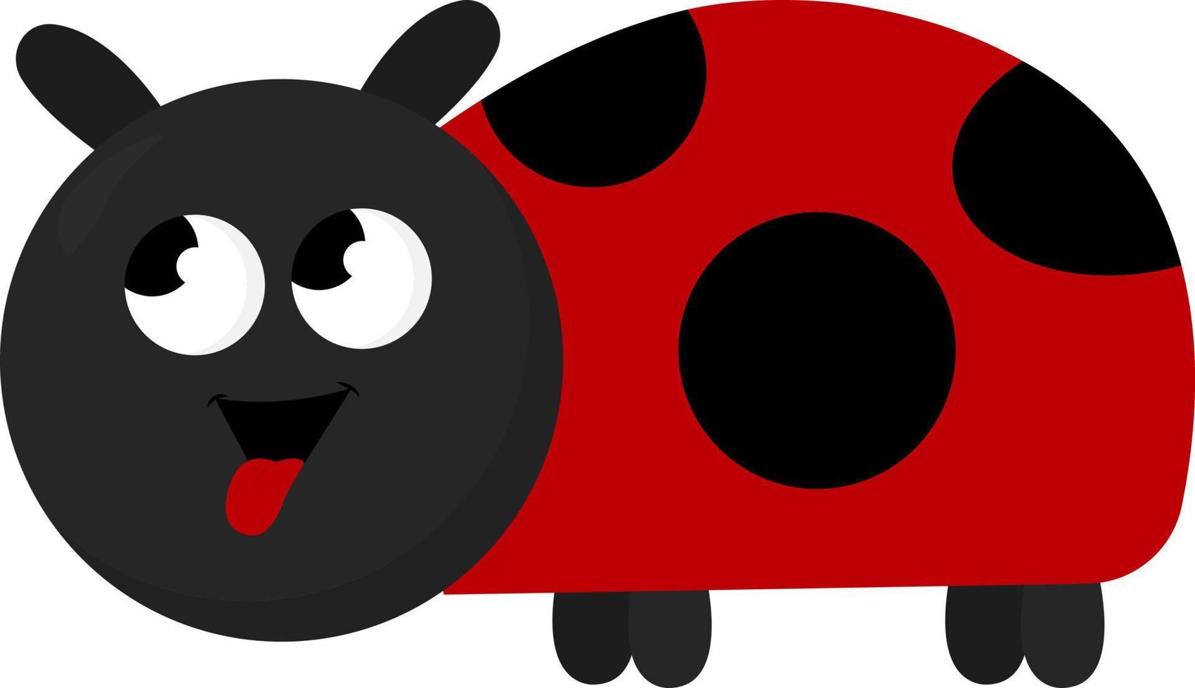 Cute ladybug, illustration, vector on white background.