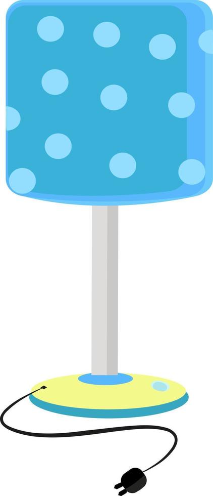 lámpara azul, ilustración, vector sobre fondo blanco.
