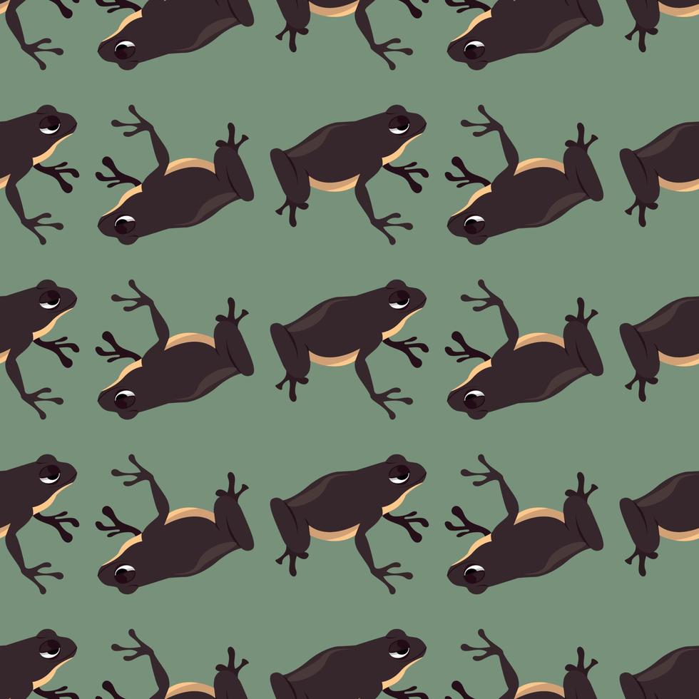 Frogs pattern, illustration, vector on white background