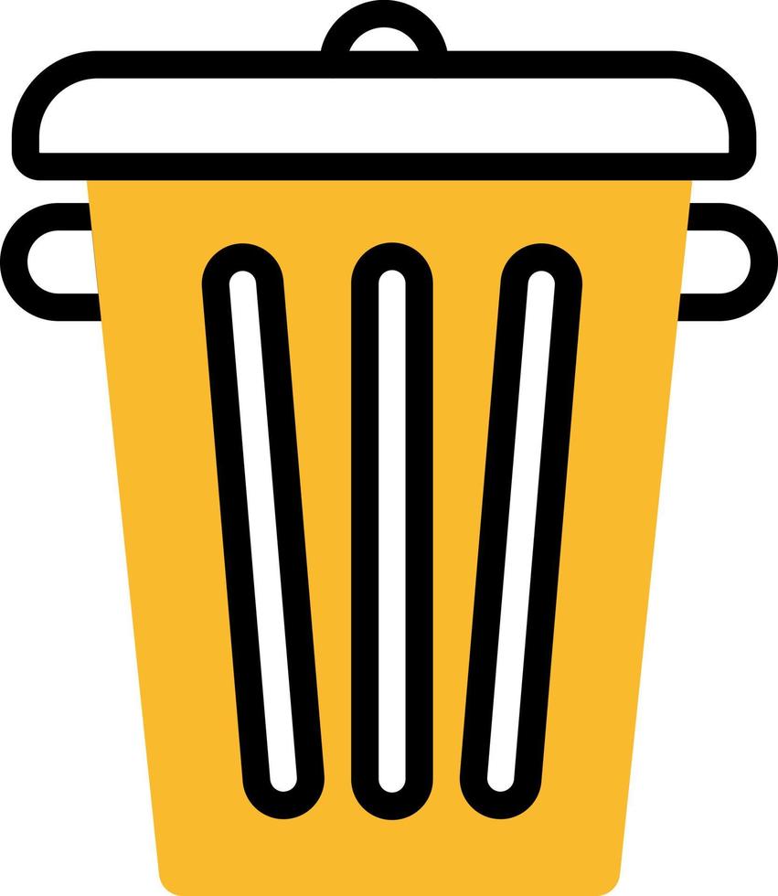 Metal recycle bin, illustration, vector on a white background.
