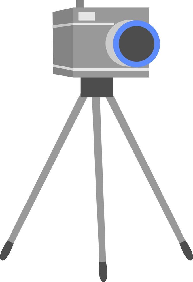 Tripod, illustration, vector on white background.