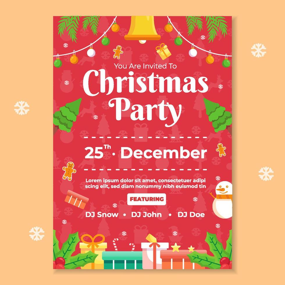 Christmas Party Poster vector
