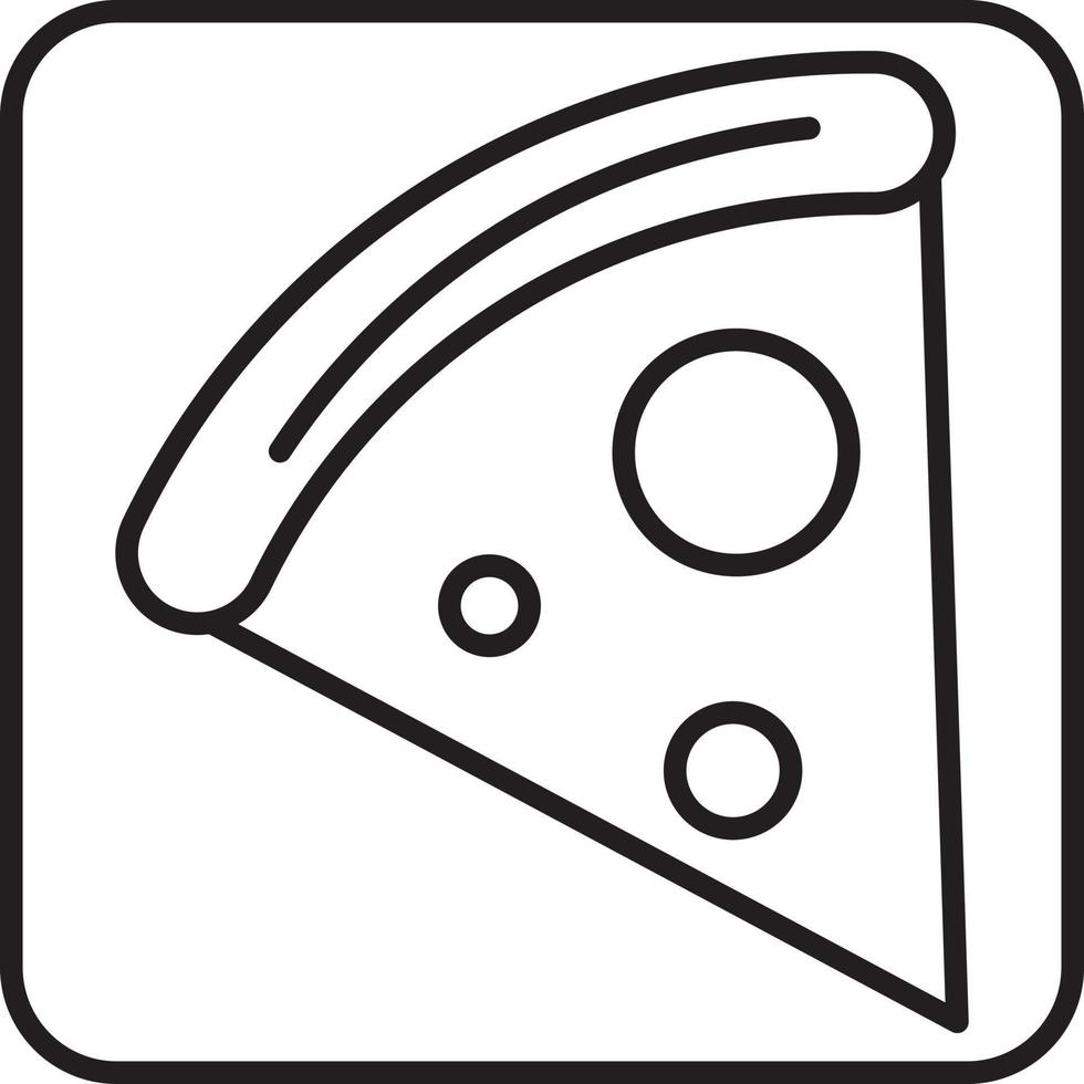 rebanada de pizza, ilustración, vector sobre fondo blanco.