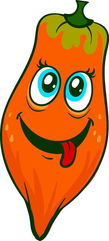 Happy papaya, illustration, vector on white background 13596207 Vector