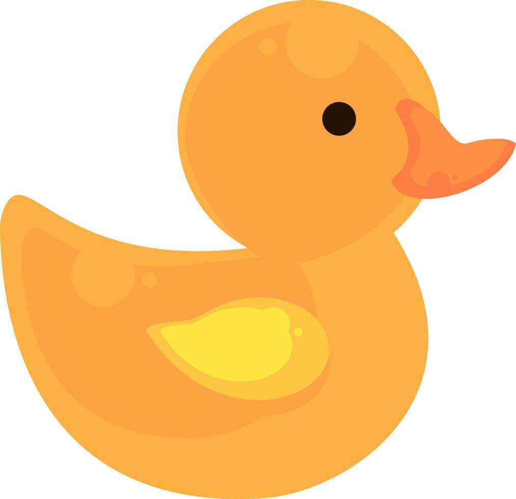 pato amarillo, ilustración, vector sobre fondo blanco