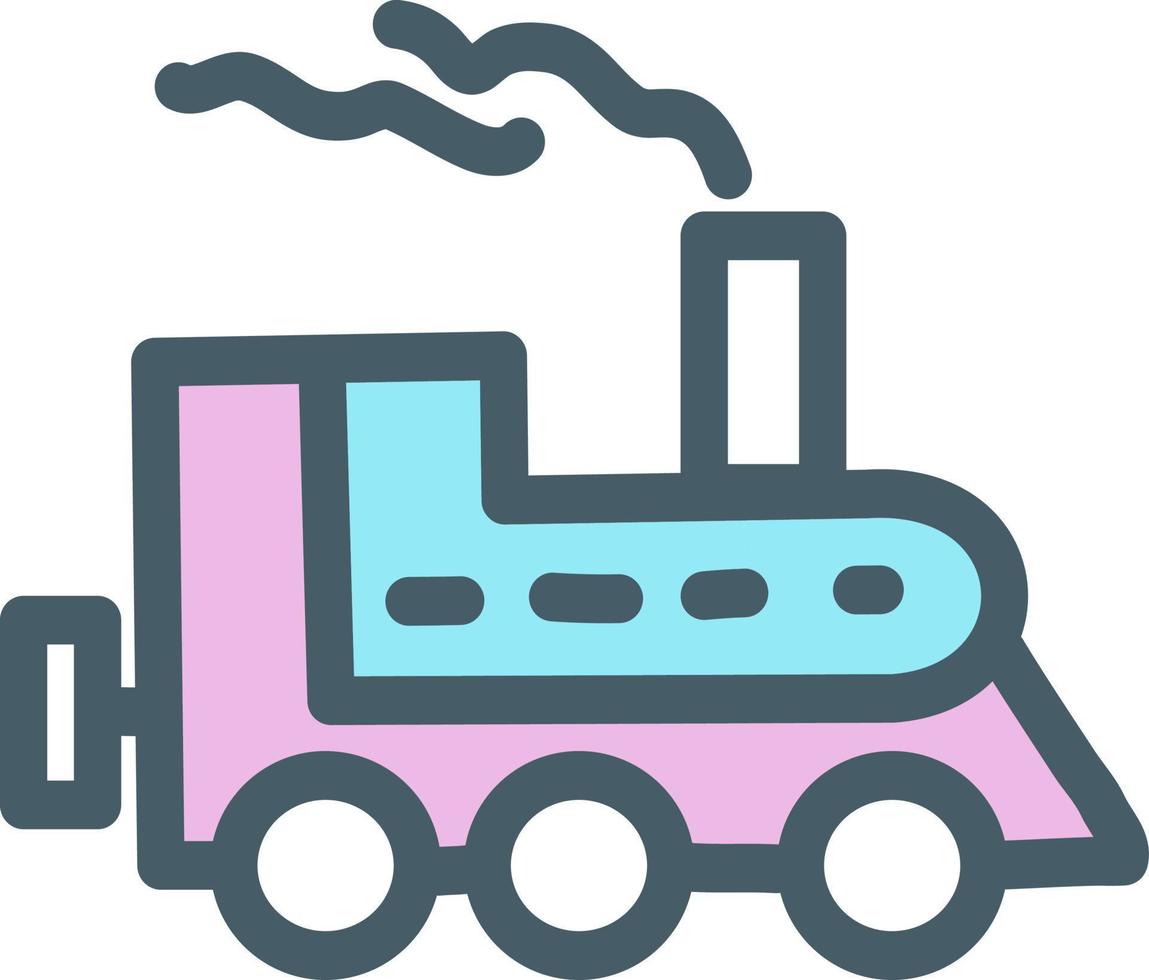 Juguete de tren para bebés, ilustración, vector sobre fondo blanco.