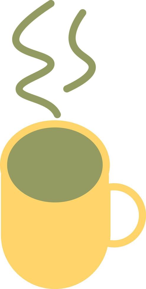 Green tea, illustration, vector, on a white background. vector