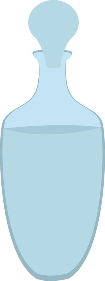 Vodka en botella, ilustración, vector sobre fondo blanco.