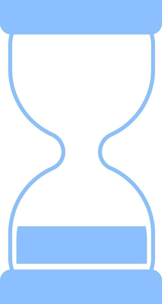 Big glass hour, illustration, vector on white background.