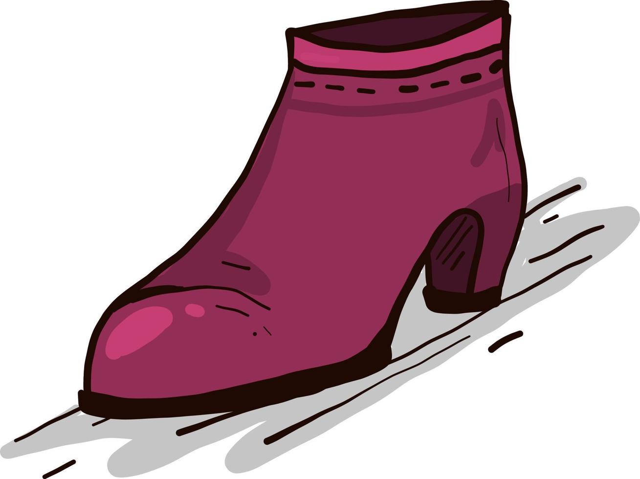 Pink shoe , illustration, vector on white background