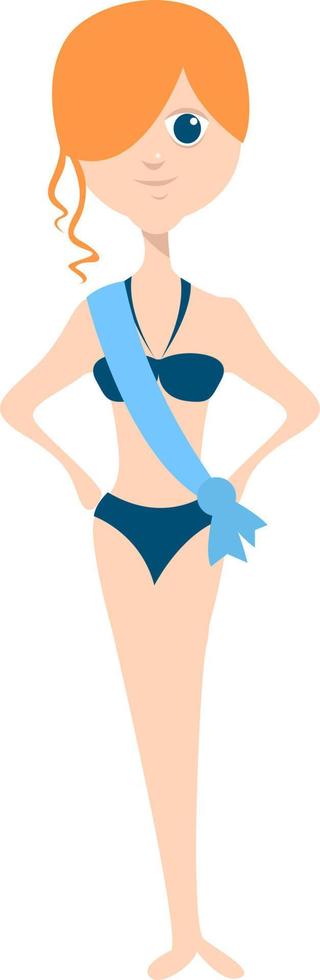 Beauty contest, illustration, vector on white background.
