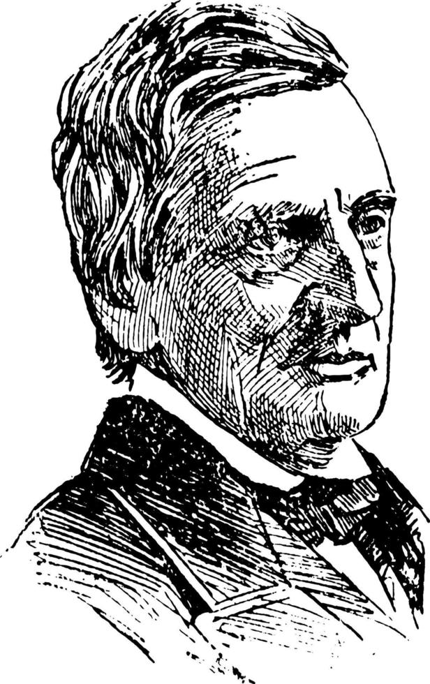 William M. Evarts, vintage illustration vector