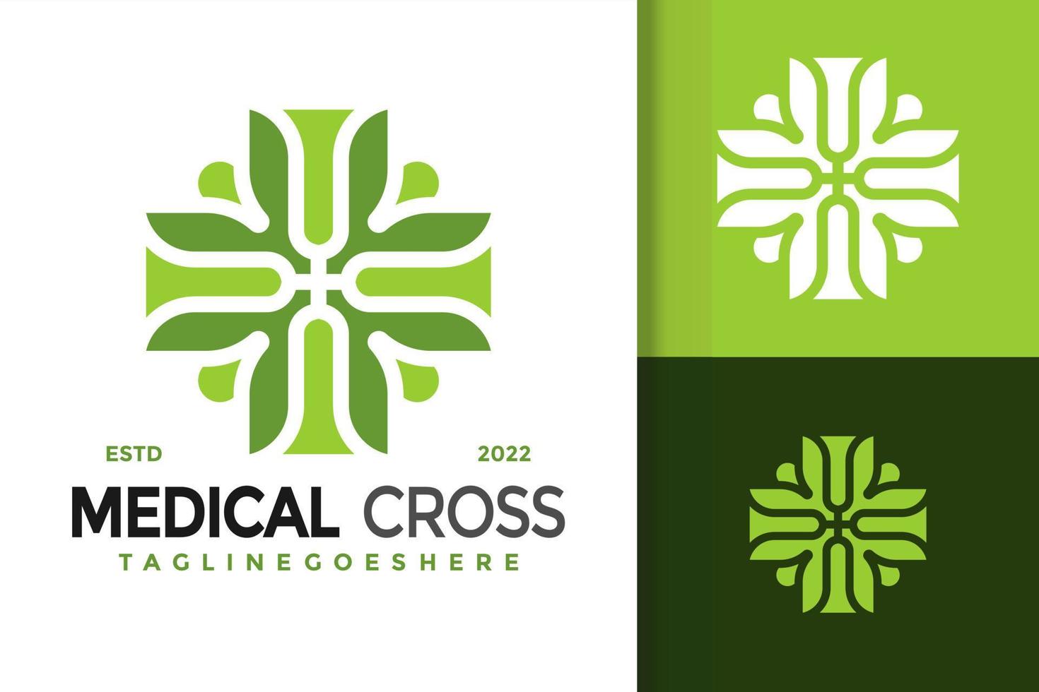 Medical Cross Care Logo Design, brand identity logos vector, modern logo, Logo Designs Vector Illustration Template