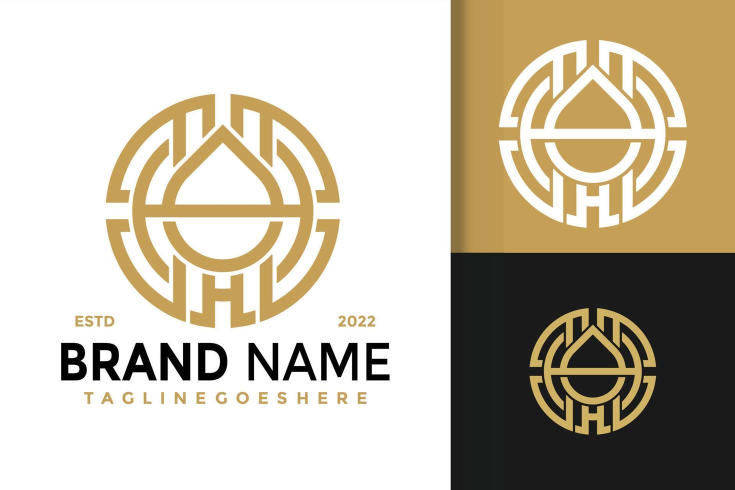 Elegant Drop Essential Logo Design, brand identity logos vector, modern