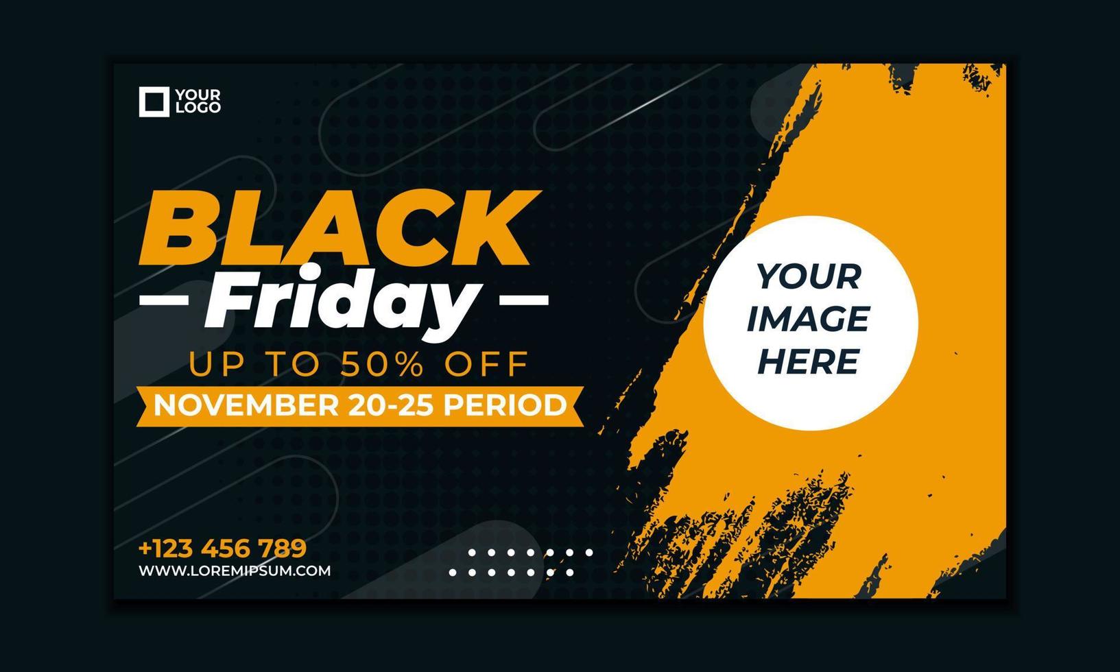 Black friday sale banner template vector