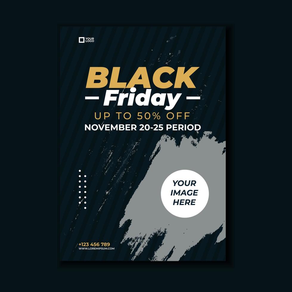 Black friday sale poster template vector