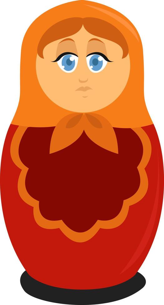 muñeca matryoshka, ilustración, vector sobre fondo blanco