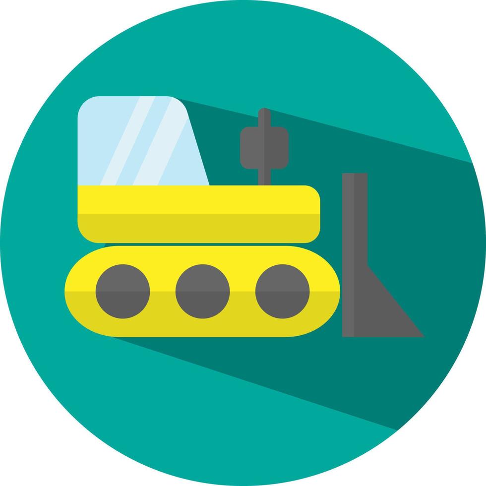 Yellow buldozer, illustration, vector, on a white background. vector