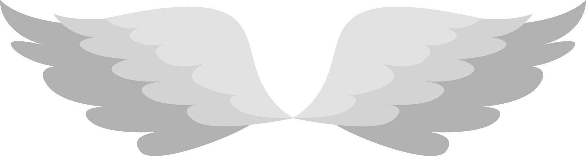 Angels wings, illustration, vector on white background.