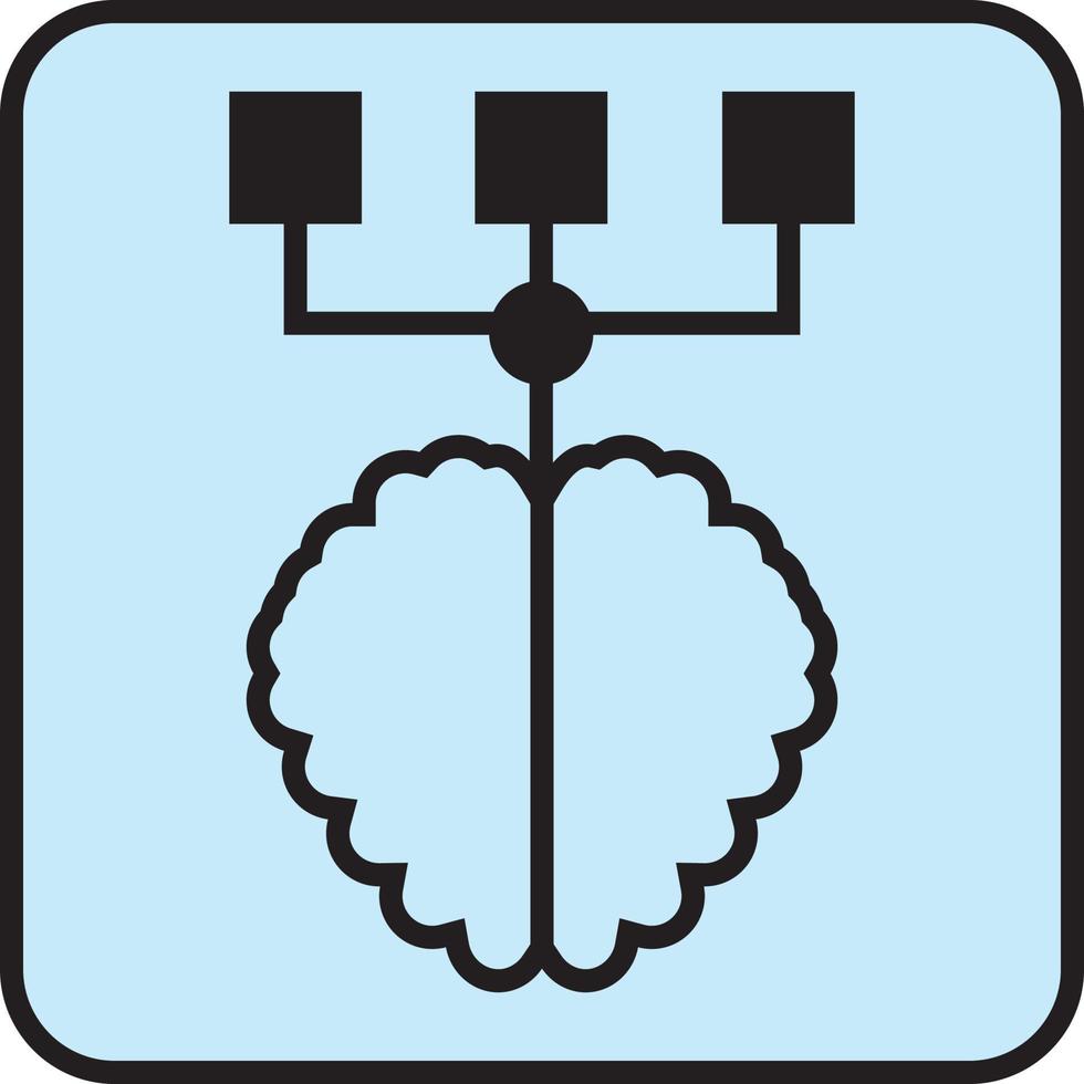 Brain connection, illustration, vector, on a white background. vector