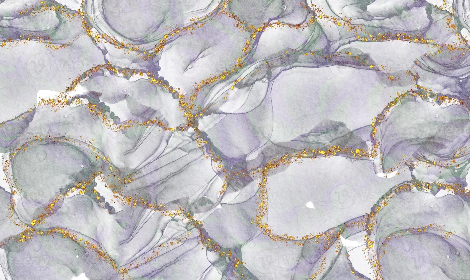 Abstract Watercolor Or Alcohol Ink Art With Light Gray White Background Gold Glitter. Pastel Marble Drawing Effect. Llustration Design Template For Wedding Invitation,Decoration, Banner, Background photo