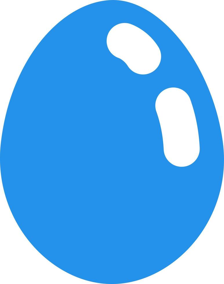 Blue easter egg, illustration, vector on a white background.