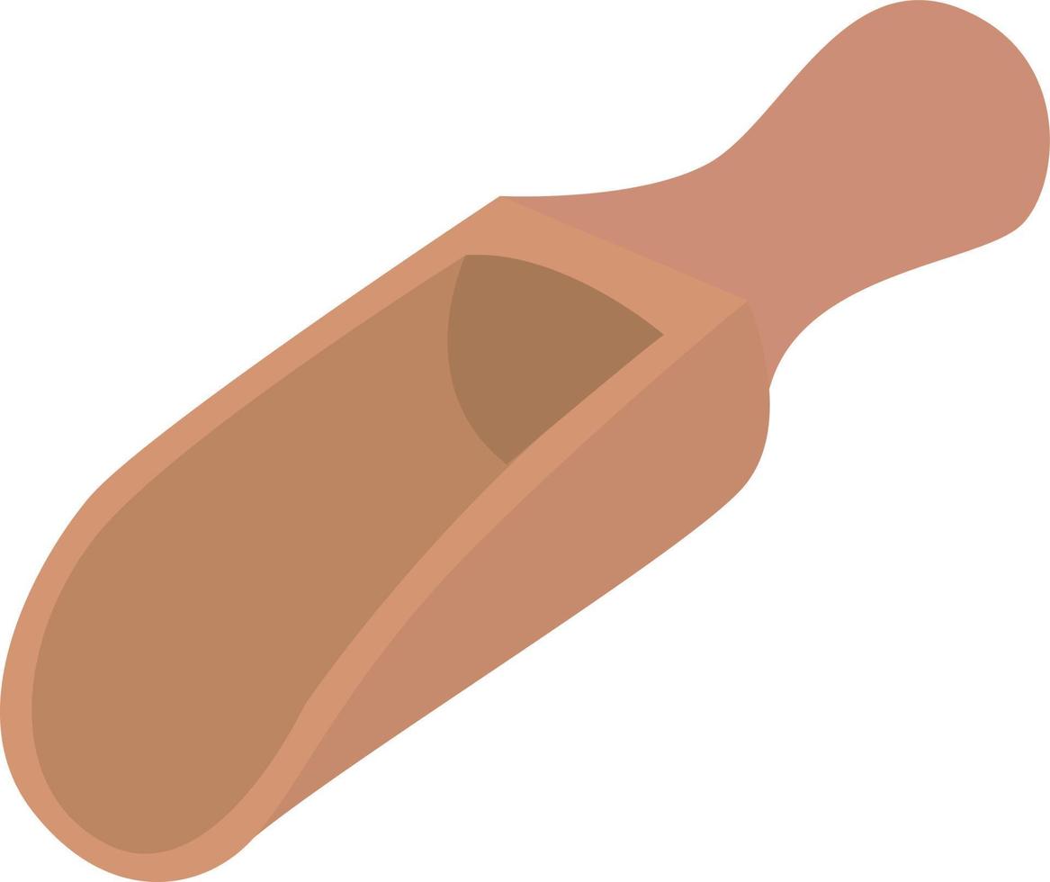 Spice spoon, illustration, vector on white background.