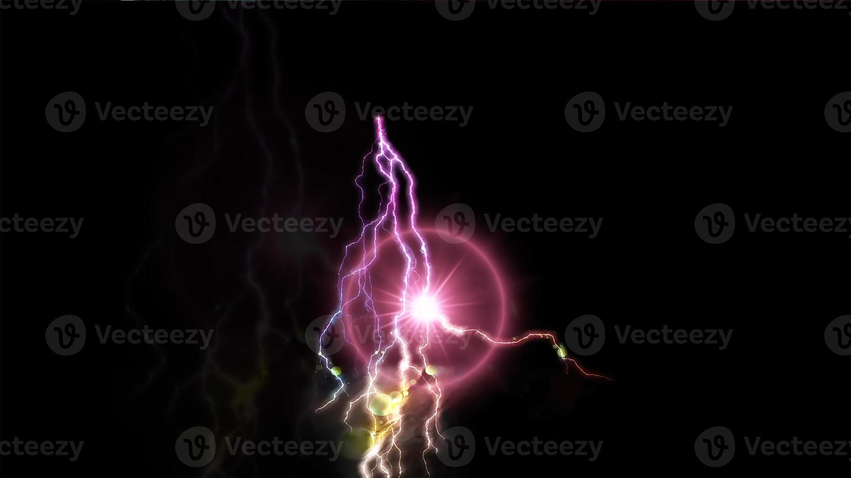 Lightning Strike and Dramatic Thunderstorm photo