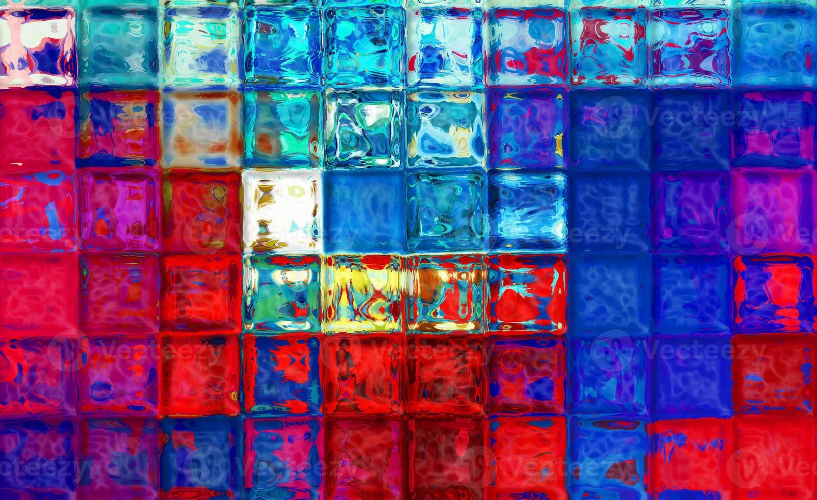 Square Tiles Vibrant Abstract Background Digital Illustration photo