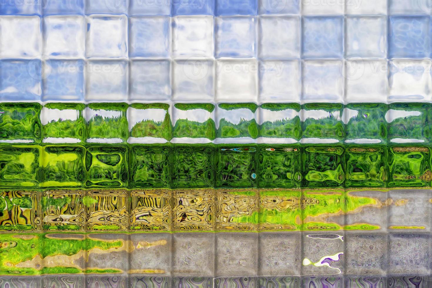 Square Tiles Vibrant Abstract Nature  Background Digital Illustration photo