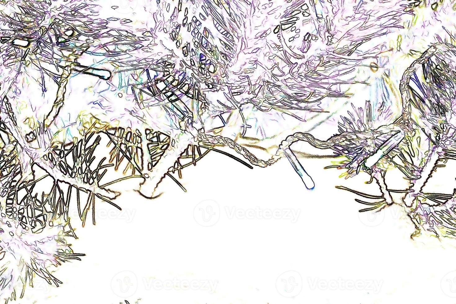 Digital Illustration Abstract Trees Branches Background photo