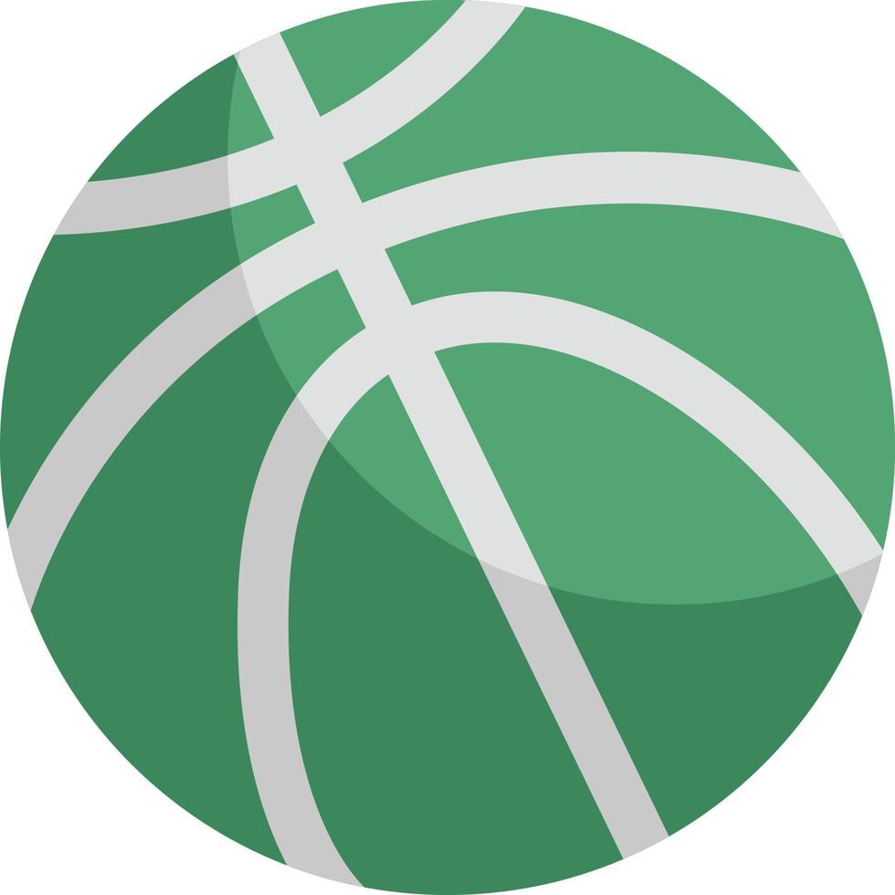 baloncesto verde, ilustración, sobre un fondo blanco. vector