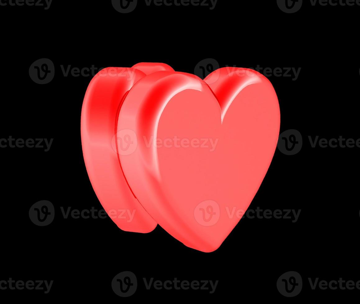 3D Rendering Romantic Heart Background photo