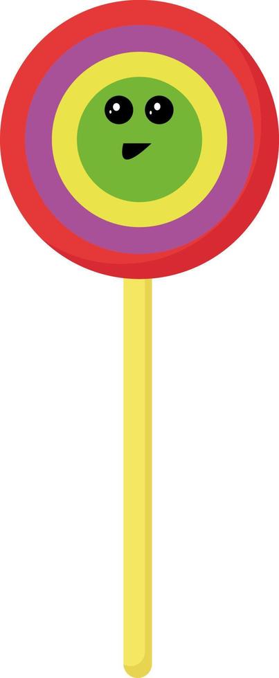 Cute lollipop, illustration, vector on white background.